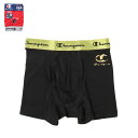 Champion チャンピオン ボクサーパンツ 前あき CM6EZ201 吸汗速乾 抗菌防臭 メンズ チャンピオンボクサーパンツ 黒 赤 ブラック レッド