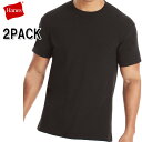 ヘインズ tシャツ 2枚組 黒 メンズ 半袖Tシャツ パックt メンズインナー 2枚セット Hanes アンダーウエア 下着 肌着 ヘインズ tシャツ セット 2枚 パック 定番 Tシャツ ヘインズtシャツ メンズインナー