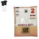 秋冬 2枚セット ホーキンス 綿100% 半袖 tシャツ 2枚組 メンズ 厚地 あったか コットン Vネック 下着 インナーシャツ(4)