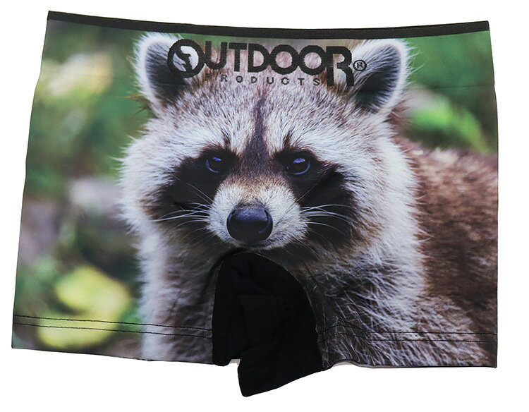 outdoor ボクサーパンツ アニマル あらいぐま メンズ 成型 ストレッチ まえとじ OUTDOOR ブランド アウトドアボクサーパンツ 下着