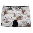 outdoor ボクサーパンツ アニマル ひつじ 羊 成型 ストレッチ まえとじ OUTDOOR アウトドアボクサーパンツ