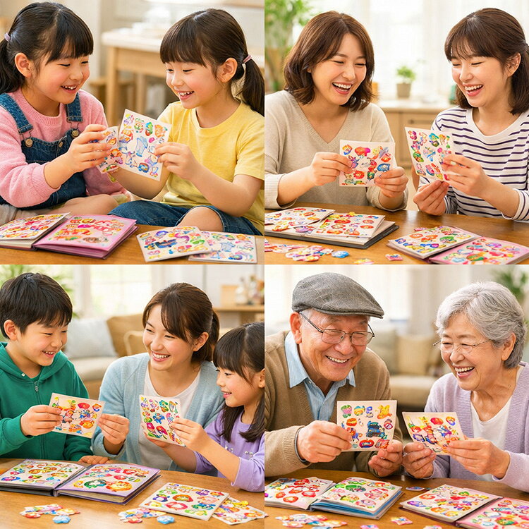 Rakuten - 【3シート セット】ぷくぷくシール 立体シール バラエティ 3Dシール デコシール 女の子向け かわいい 動物 スイーツ 手帳デコ スマホデコ プレゼント