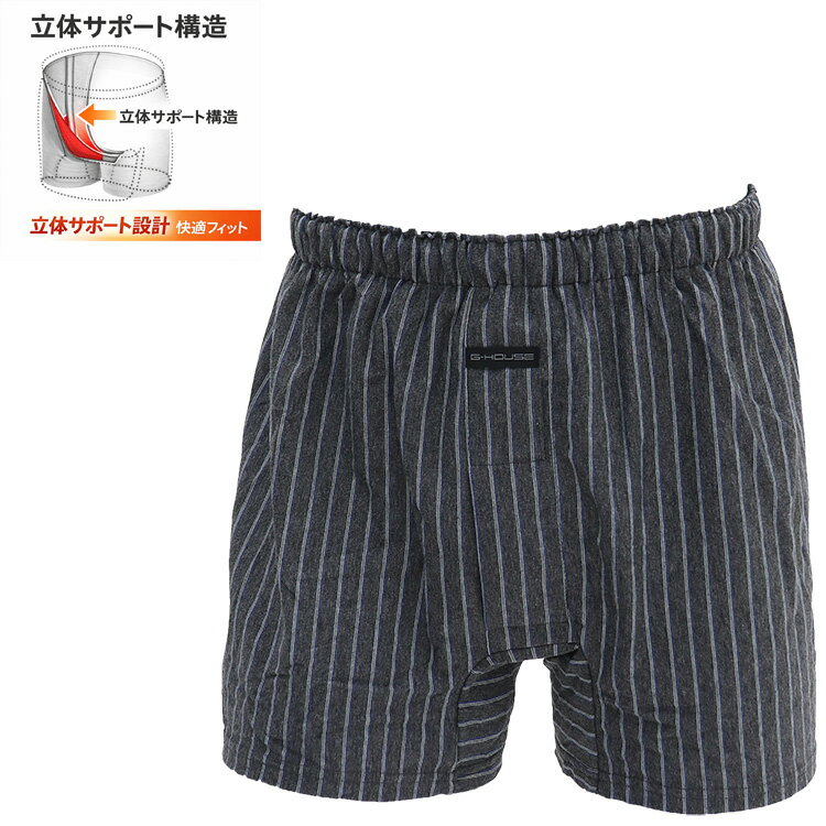 Rakuten - ハンモックニットトランクス メンズ 下着 前ひらき 前あきハンモック付き ハンモックトランクス ニット 柔らか 快適 パンツ 肌着