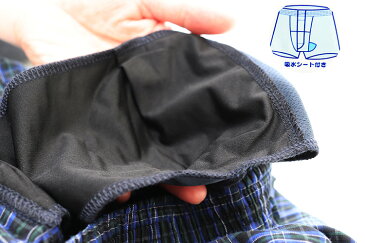 2色セット 尿漏れトランクス 尿漏れパンツ 尿モレ 吸水シート付き チェック 男性用 尿ケア ちょいモレ トランクス 吸水パンツ 2枚組み メンズ 失禁パンツ 尿もれ お悩み対策 インナー 尿 漏れ