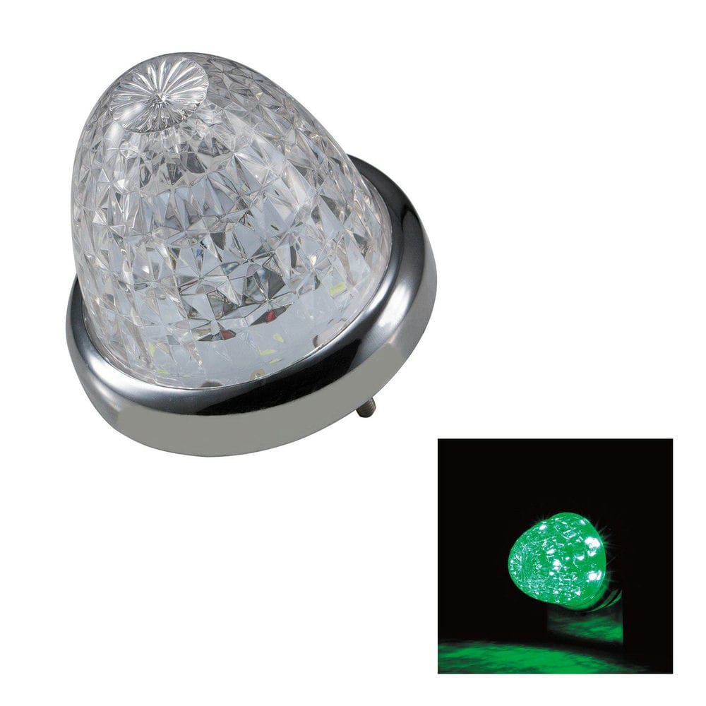 超高輝度LEDと搭載特殊なレンズ構造により鮮やかな拡散発光で路面まで明るく照射!超高輝度LED。特殊なレンズ構造により鮮やかな拡散発光で路面まで明るく照射。耐光性試験に合格した変色しにくいレンズを使用。防塵防水IP67取得!ノイズ対策済み!!24V大型トラック〜12V軽自動車まで対応!!【注意】※本製品はノイズ対策を施しておりますが、環境によりノイズが発生する場合がございます。※本製品は防水防塵対策(IP67取得)を施しておりますが、環境により浸水する場合がございます。●内容量：1個●寸法(mm)：Φ88×高さ77●定格：24V/180mA、12V/330mA●レンズ色：クリアー●材質：(レンズ)アクリル、(ベース)PC、(リング)ABS・クロームメッキ●定格電圧(V)：12/24●ねじピッチ(mm)：約60●動作電圧：DC10〜36V●LED使用数(個)：6●電球の種類：LED●寸法(高さH×幅W)(mm)：77×80※レンズの交換は出来ません。※本製品はノイズ対策をしておりますが、環境によりノイズが発生する場合がございます。※防塵防水対策(IP67)を施しておりますが、環境により浸水する場合がございます。※製品に高圧洗浄機などを直接当てないでください。浸水など故障の原因となります。