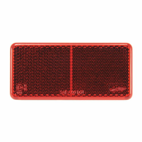 Rakuten - リフレクター ジェットイノウエ スクエアータイプ 76×44mm レッド 592211