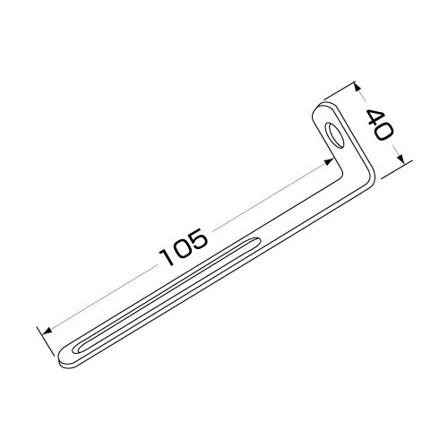 ジェットイノウエ ストロング ステー ストレート ステンレス No.7 40×105mm 596107