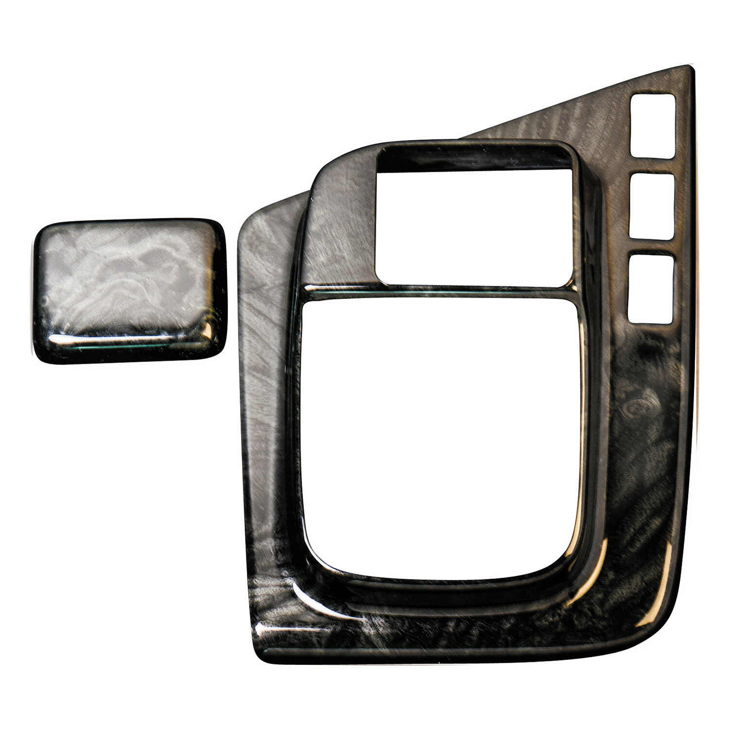 インテリア3Dパネル ジェットイノウエ いすゞ 大型 ファイブスター ギガ用 シフトゲート セット オートマ黒木目調 595440