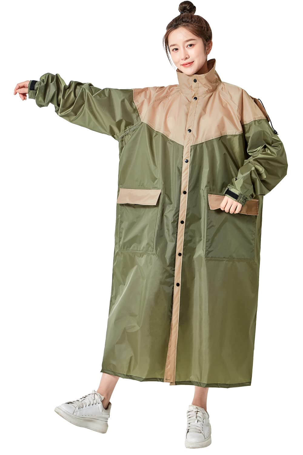 [BUQIREN] レインコート自転車 男女兼用 超軽量防水 通気性メッシュ 収納袋付き リュック対応 反射テー..