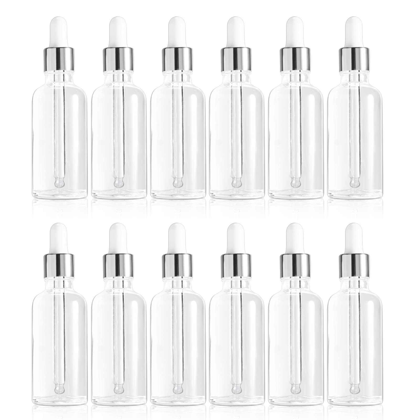 樂天商城 - luckinsell 30ml 12本 ガラス スポイトボトル 目盛り付き 小分けボトル 透明 アロマボトル スポイト付き 精油瓶 小分け スポイト瓶 詰め替え 保存用 エッセンシャルオイル アロマ瓶 再利用可能 旅行小物