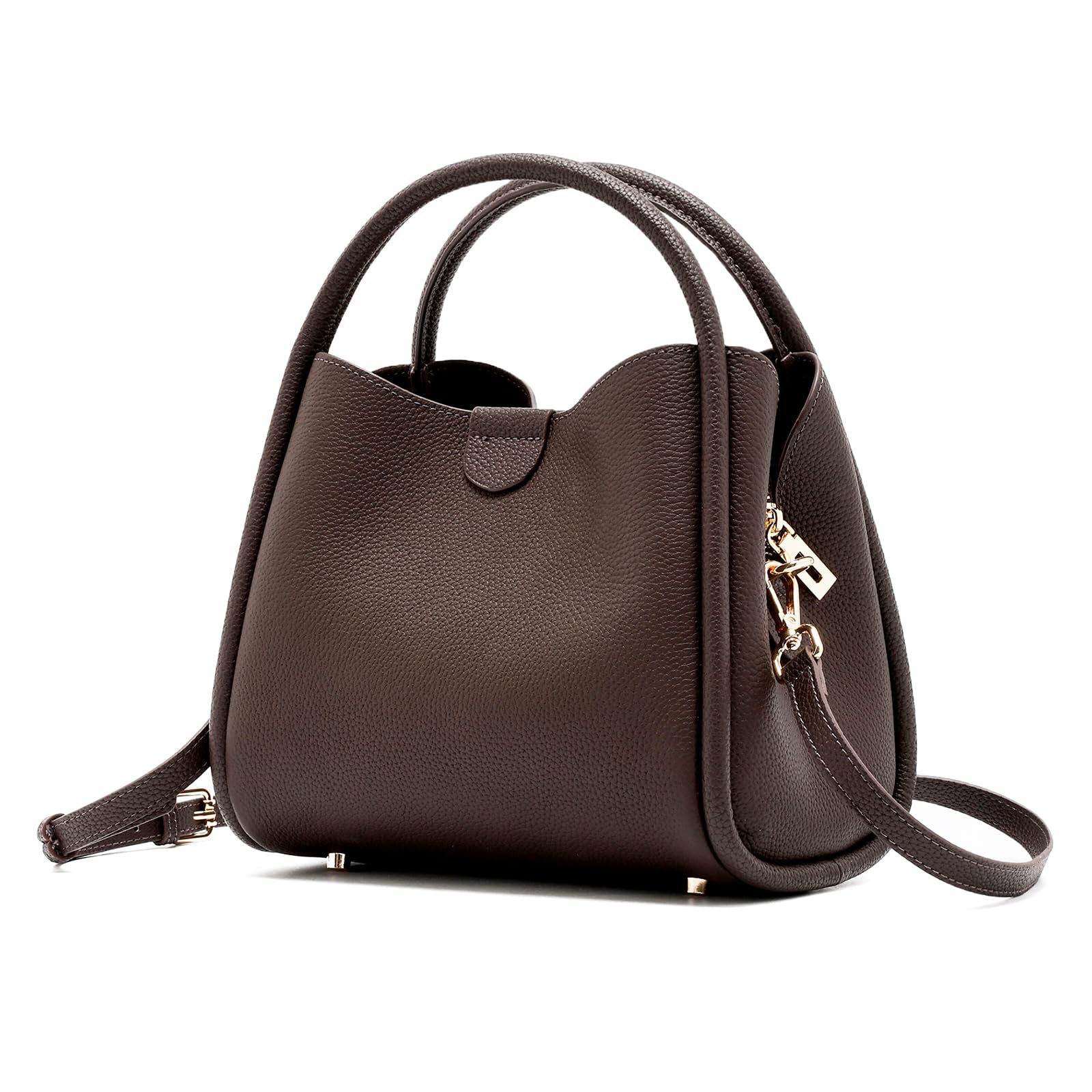 [imeetu]ショルダーバッグ 高級本革 レディース 3way ハンドバッグ 3室収納 大容量 高見え 斜め掛けバッグ シンプル カジュアル 肩がけ 手持ち 人気 通勤（コーヒー）