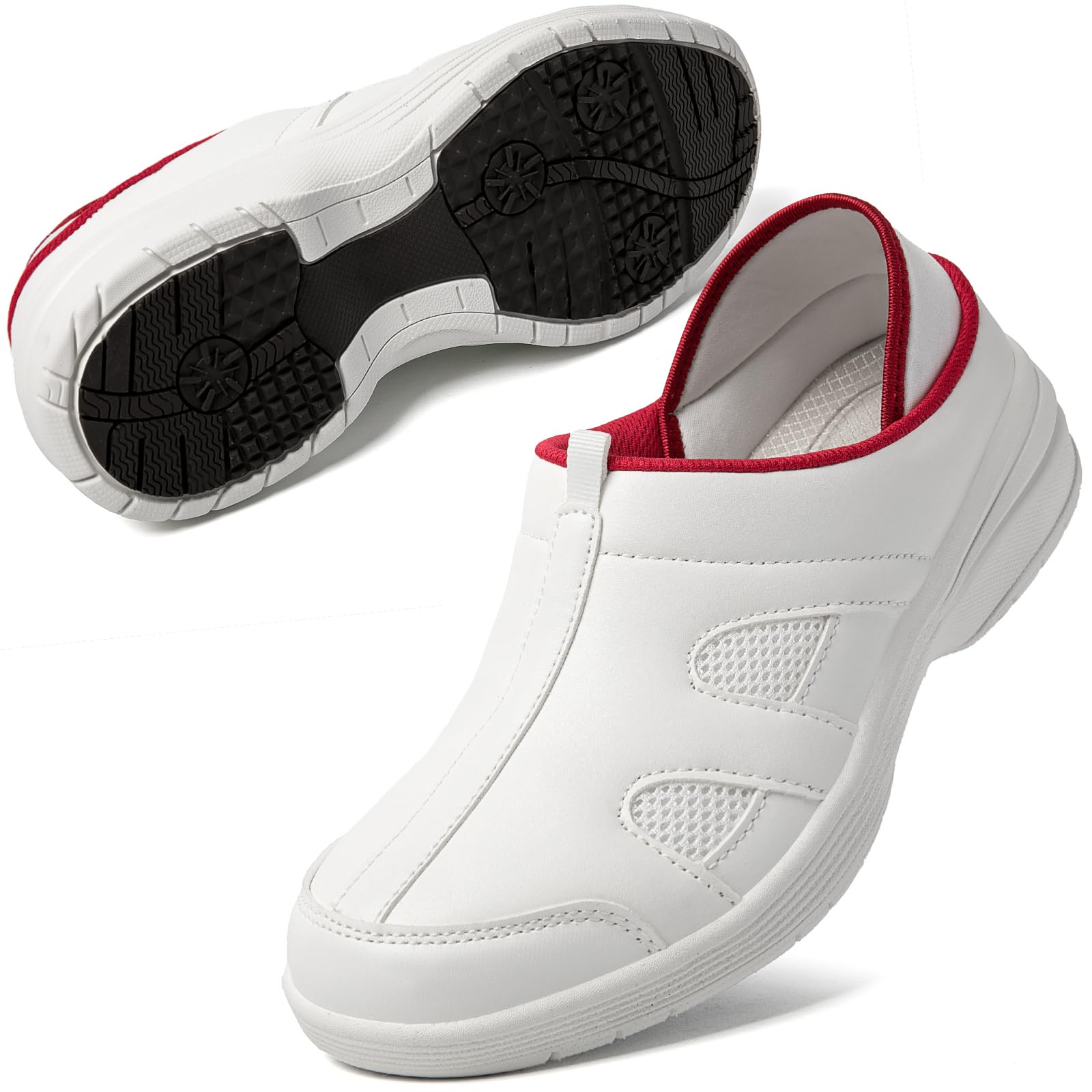 [MERPHINE] ナースシューズ スリッポン レディース メンズ 介護シューズ かかと踏める 4e 幅広 介護 ナ..