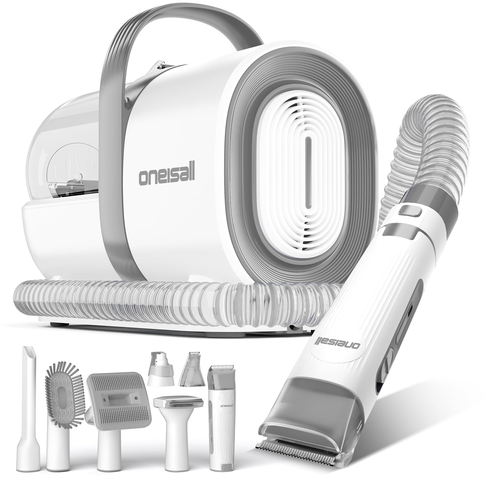 Oneisall ペット用バリカンセット 7in1 ペットグルーミングセット 換毛期対策 犬 猫美容器 多機能 ペッ..