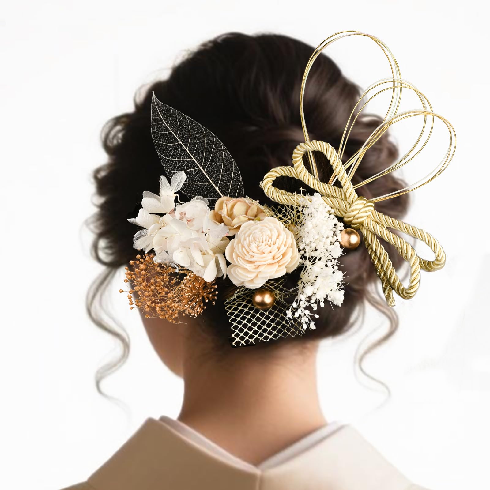 Mellbree 髪飾り 成人式 和装 浴衣 振袖 着物 袴 卒業式 ギフトボックス 手作り 七五三 結婚式 ウェデ..