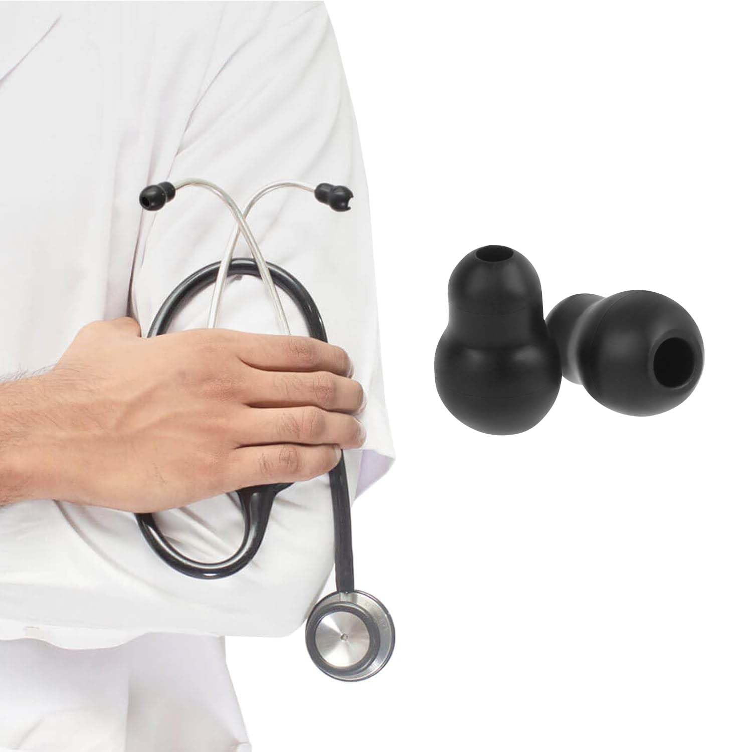 聴診器用 イヤーチップ 2個入り (1対) 聴診器 イヤーチップ 聴診器用 パーツ すべて聴診器サイズに対応..