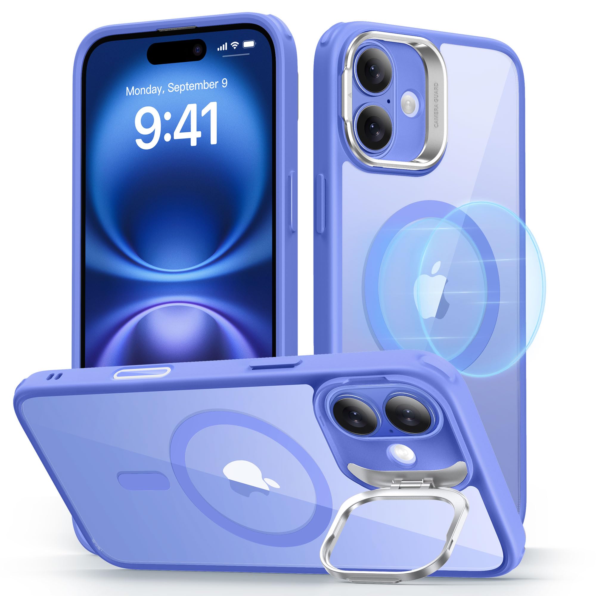 Rakuten - 【デザイン受賞シリーズ！】ESR iPhone 16 ケース カメラコントロール Magsafe対応米軍MIL規格の保護 耐黄変 耐衝撃 隠れスタンド iPhone16用スマホケース 傷防止背面 iPhone16 ケース対応 アイフォン16 ケース いph