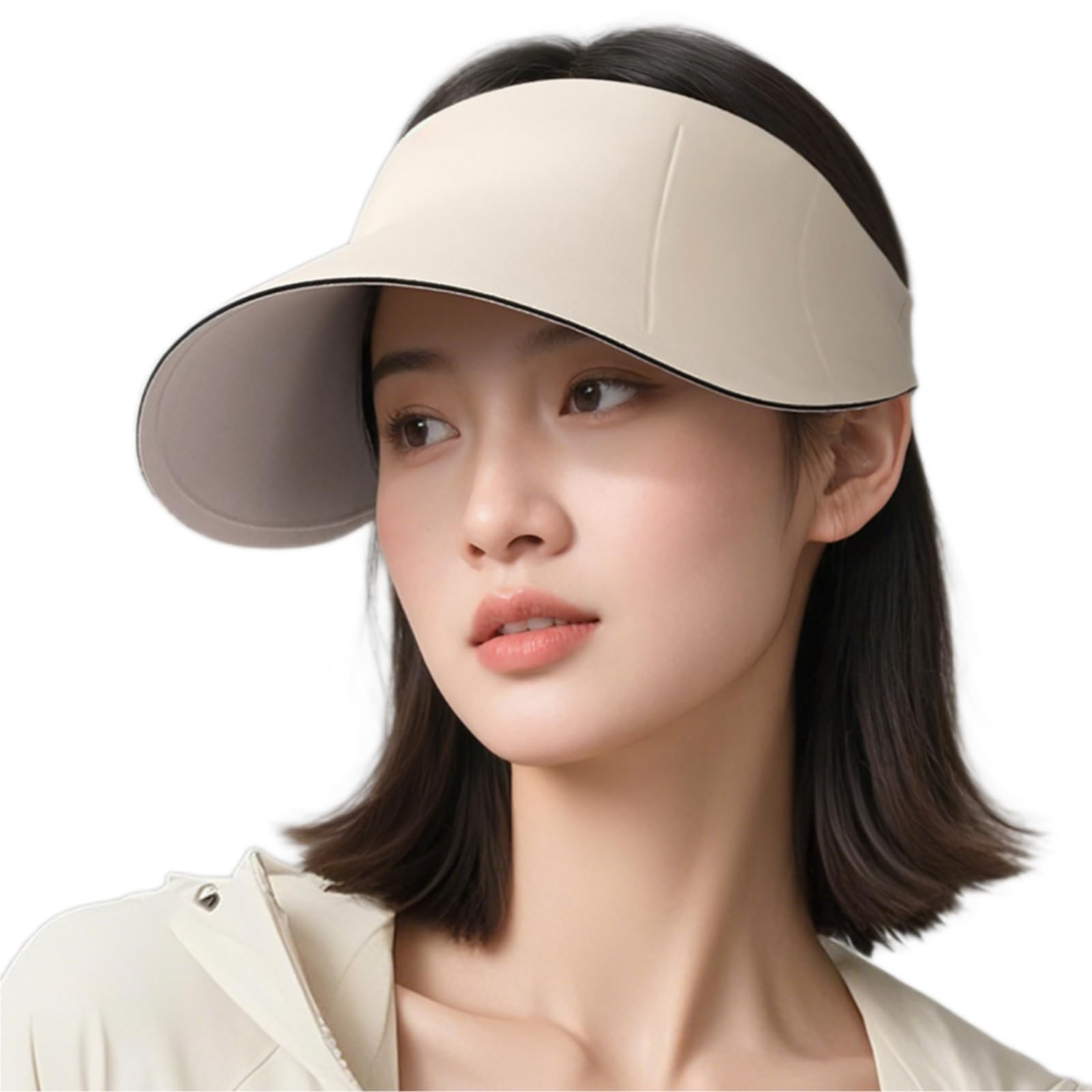 [DRIONO] サンバイザー 風に飛ばにくい 超軽量 帽子 両面使える レディース uvカット 日よけ帽子 夏 女性用 小顔効果 日焼け止め帽子 つばが大きい 収納便利 調整可能 柔らかい 自転車 旅行