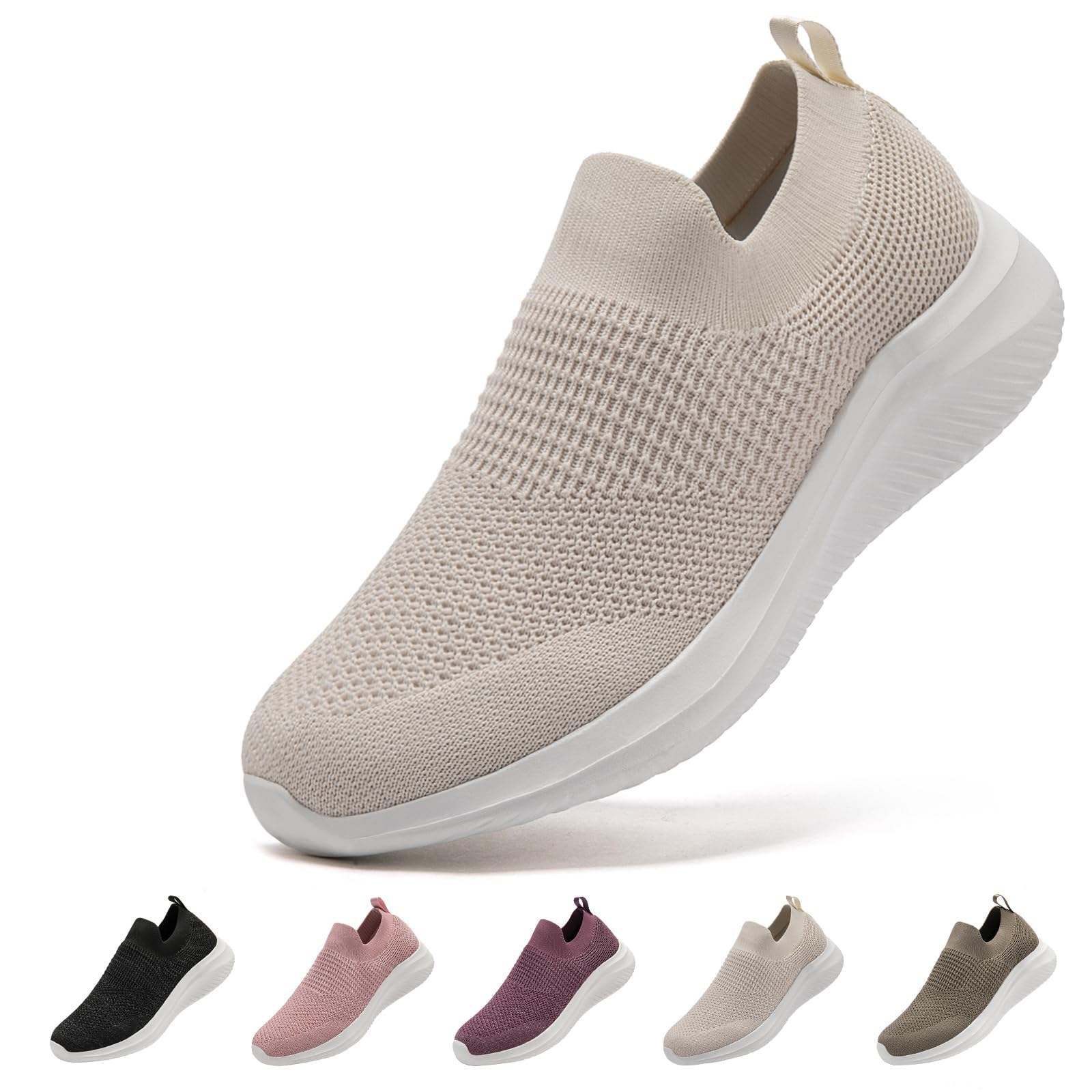 [MERPHINE] スニーカー 紐なし履き 大人 メンズ ウォーキングシューズ 室内 シューズ メッシュ 軽量 歩きやすい 靴 通勤 立ち仕事