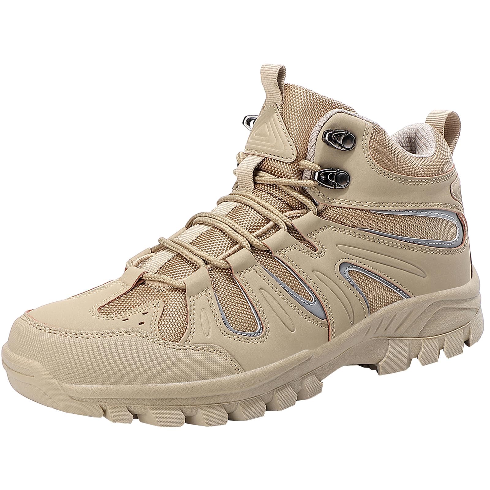 [MERPHINE] トレッキングシューズ メンズ 登山 靴 キャンプ 山登り ハイキングシューズ アウトドアシューズ ミドルカット ハイカット おしゃれ 初心者 軽量