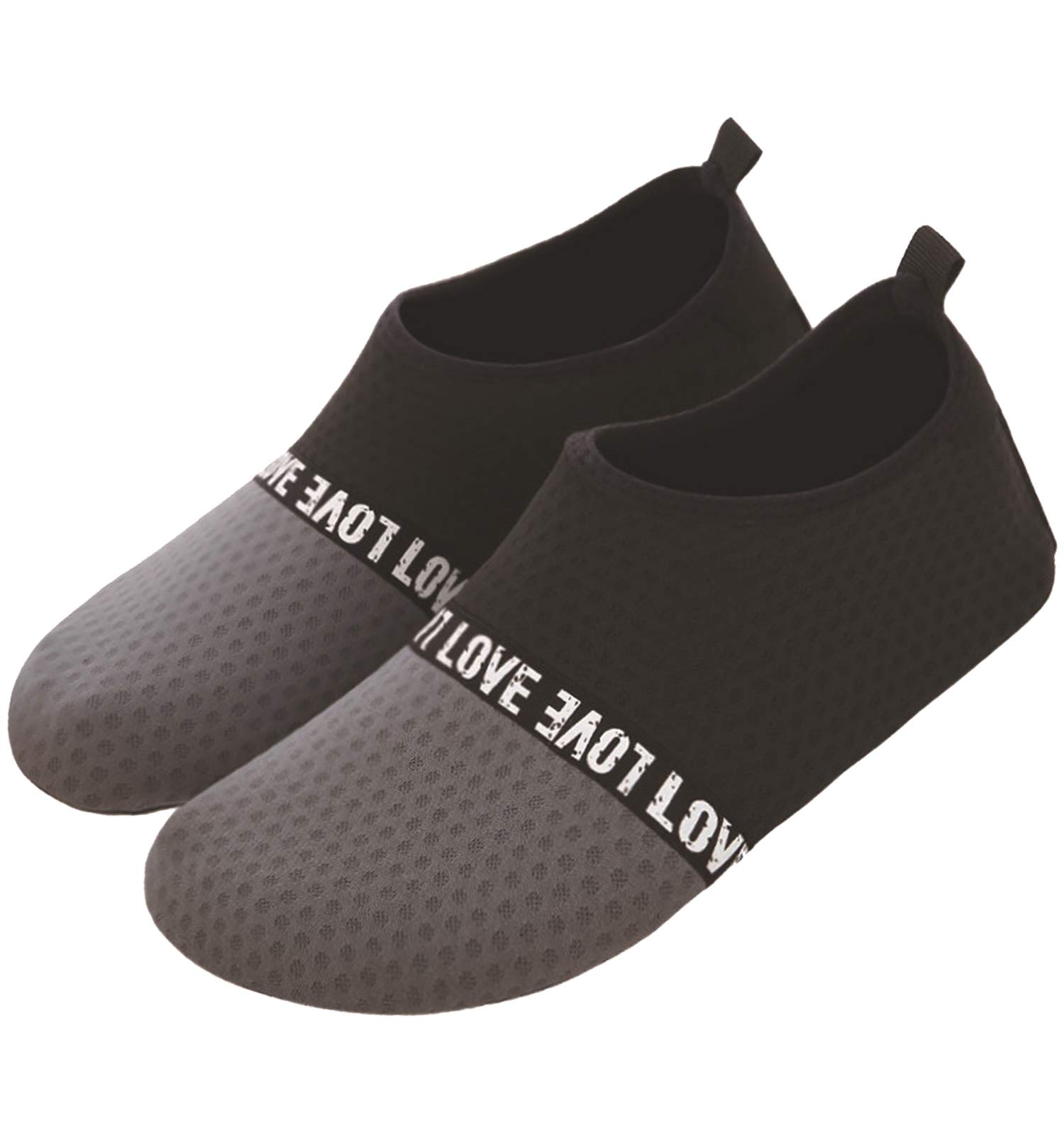 [MISIKEKE] マリンシューズ ウォーターシューズ メンズ レディース 水陸両用 アクアシューズ シュノーケリング ビーチシューズ 軽量 通気 キッズ 男女兼用、グレー-2、19.0/20.5 cm