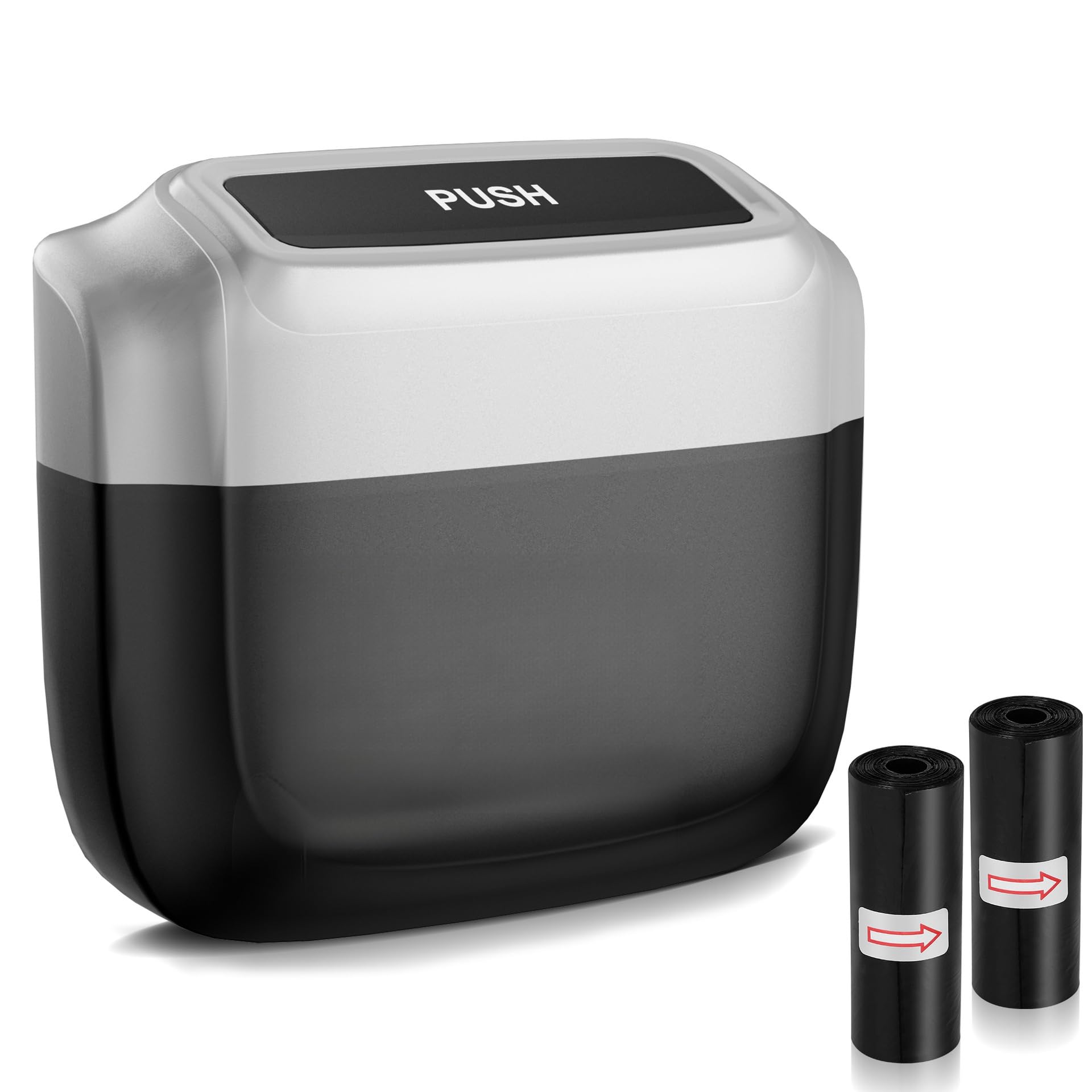 ZUKIDA 車用ゴミ箱 車用収納ケース 蓋付き車用ゴミ箱 内蔵収納ゴミ袋 漏れ防止車両用ゴミ箱 インテリア..