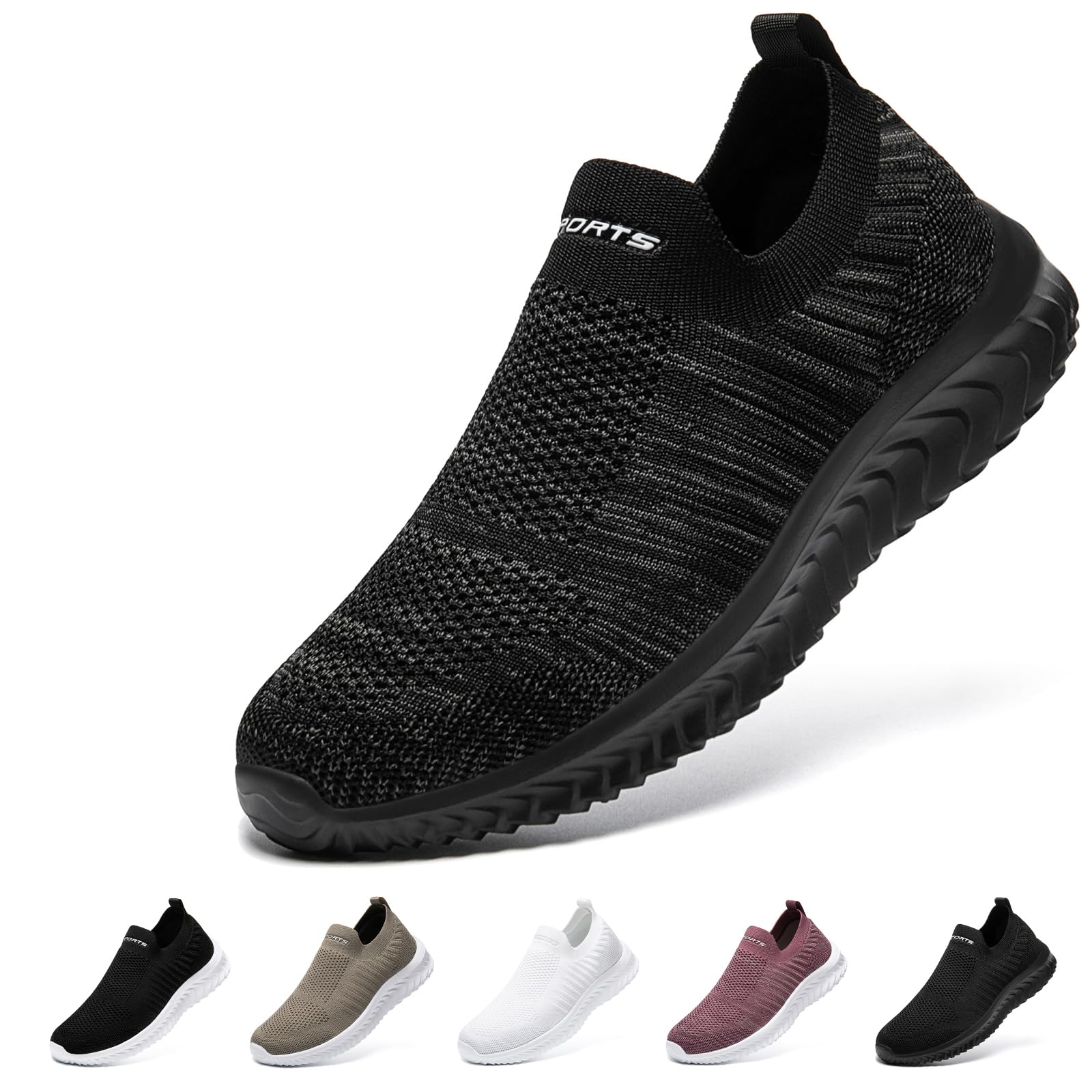 [STRDEOUT] 【創新版快適設計】スリッポン 靴 スニーカー 紐なし レディース ウォーキングシューズ ナ..