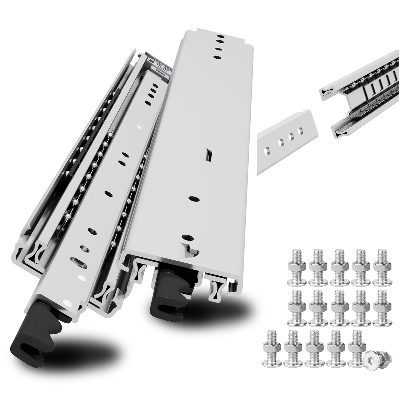 樂天商城 - VADANIA ロック付き 超重量用スライドレール 取り外し可能 1300mm Heavy Duty引き出しスライド XD2576 かんぜんな拡張ボール 工業用レール 左右1セット