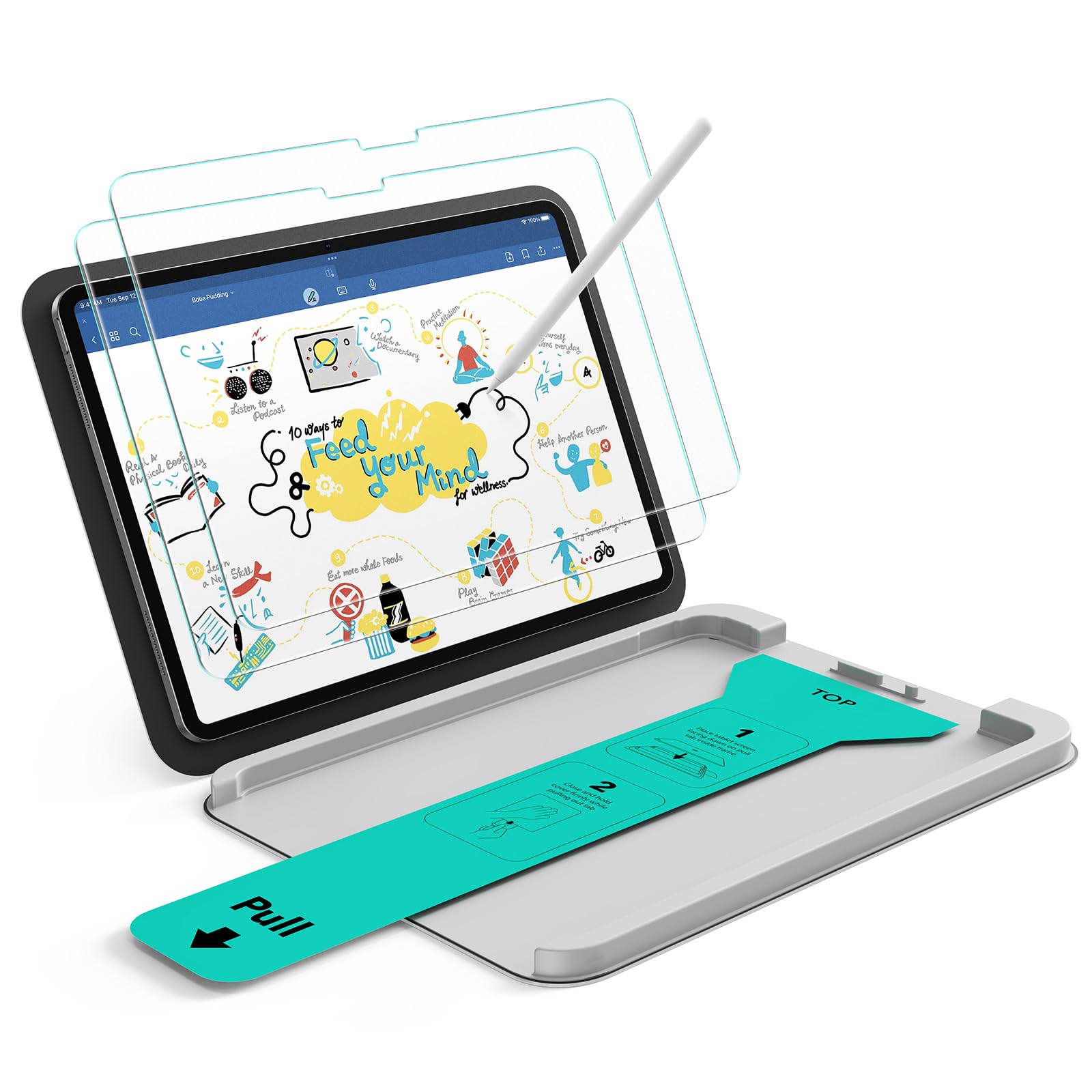 樂天商城 - ESR 2枚入り iPad Pro 13インチ（M4/M5）用 ペーパータッチスクリーン保護フィルム 2024/2025対応 9H強化ガラス UltraFitトレイ 書き心地マット質感 書き込み・描画に最適 反射防止 気泡ゼロ