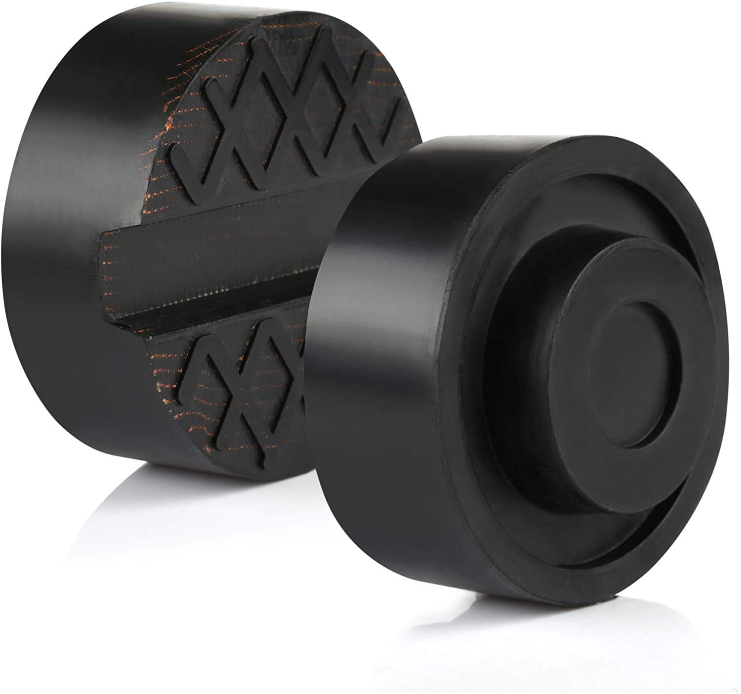 Rakuten - LIHAO ジャッキパッド 2個入 ジャッキ ゴム アダプター φ65mm ジャッキスタンド ジャッキアップアダプター アタッチメント ゴム 超高耐久