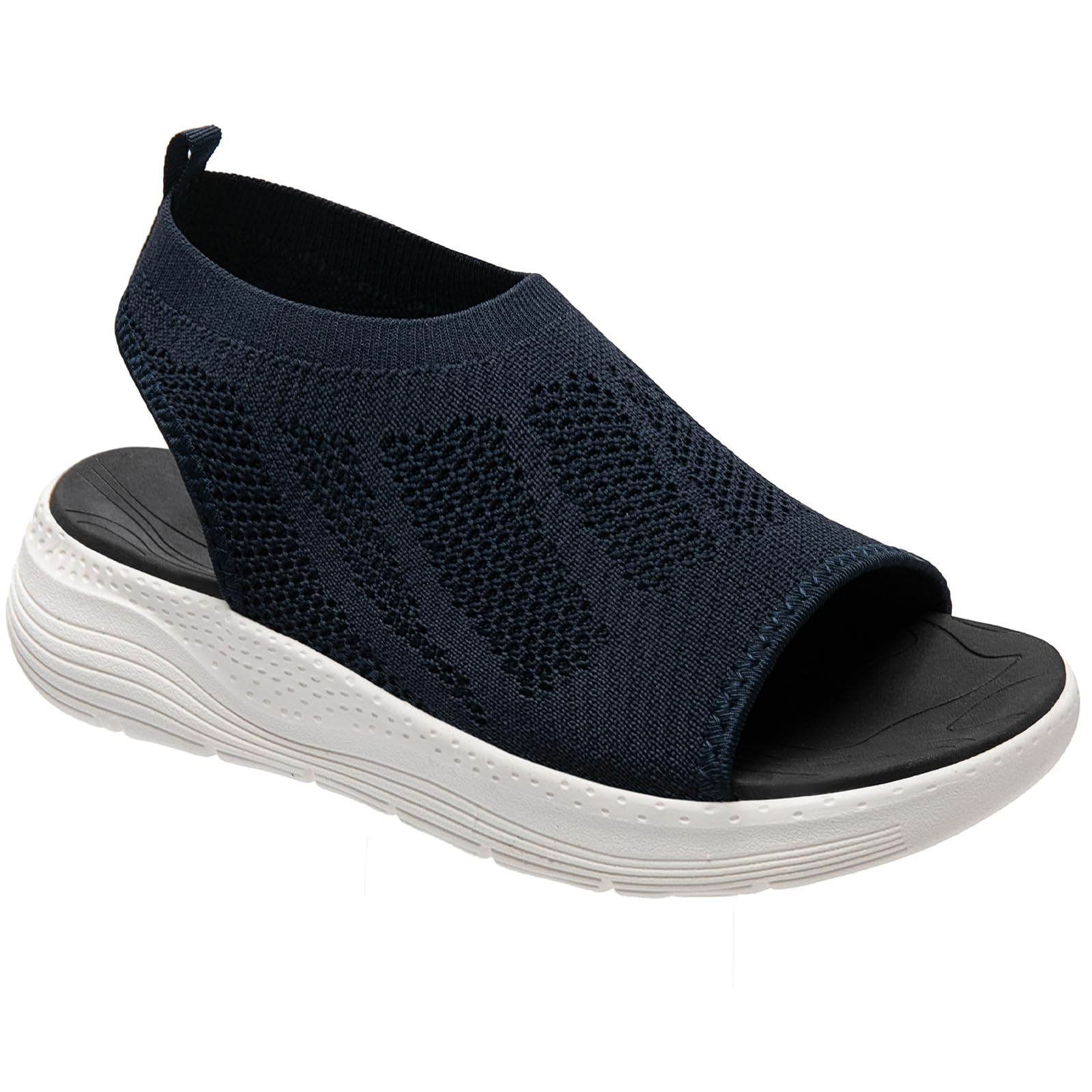 [STRDEOUT] スポーツサンダル レディース サンダル 歩きやすい ニット メッシュ 夏 軽量 厚底 通気 オフィス ウォーキング オシャレ