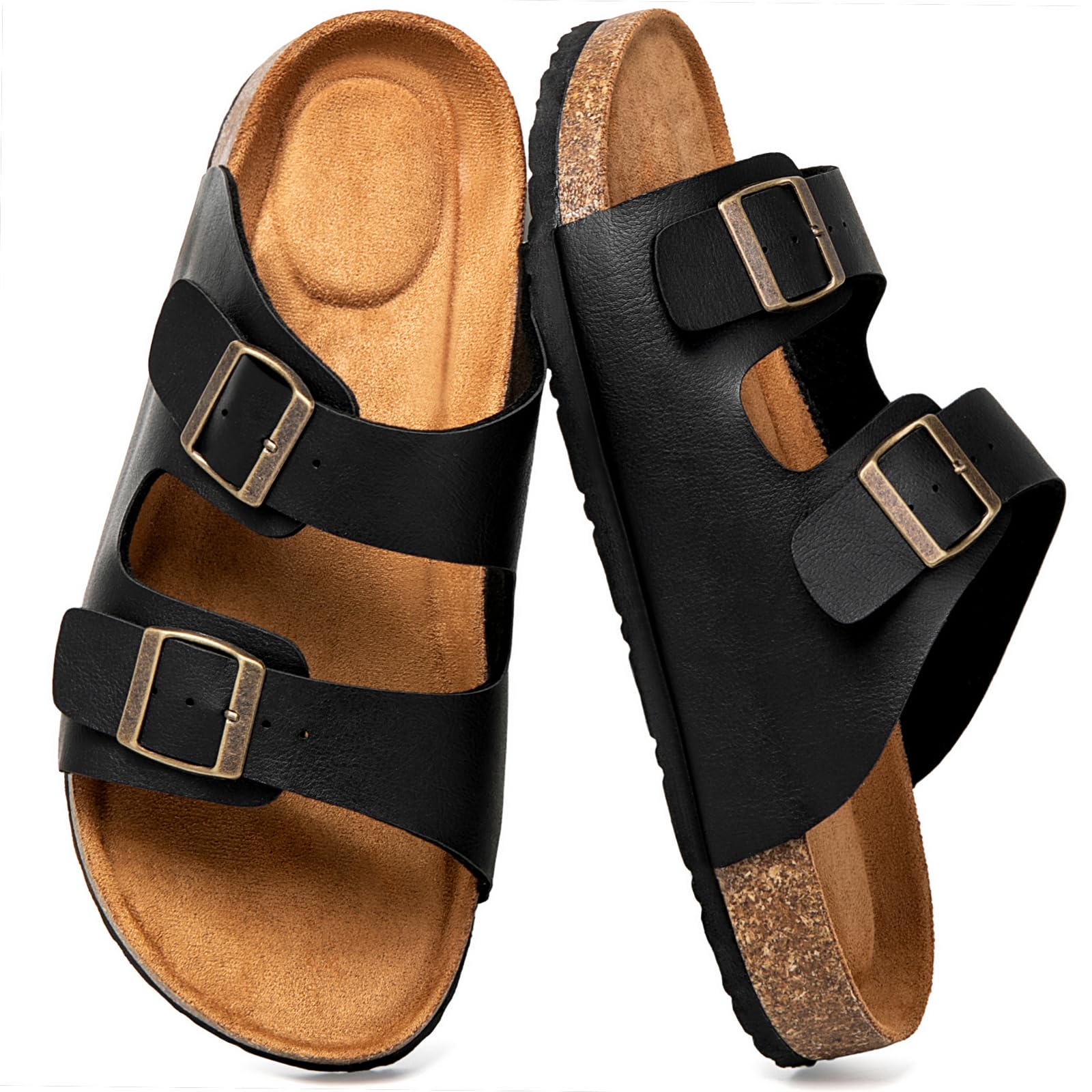 [STRDEOUT] ァッションサンダル レディース コルクサンダル ビルコフロー アリゾナ さんだる 皮 革 おしゃれ 歩きやすい スリッパ 外履き アウトドア