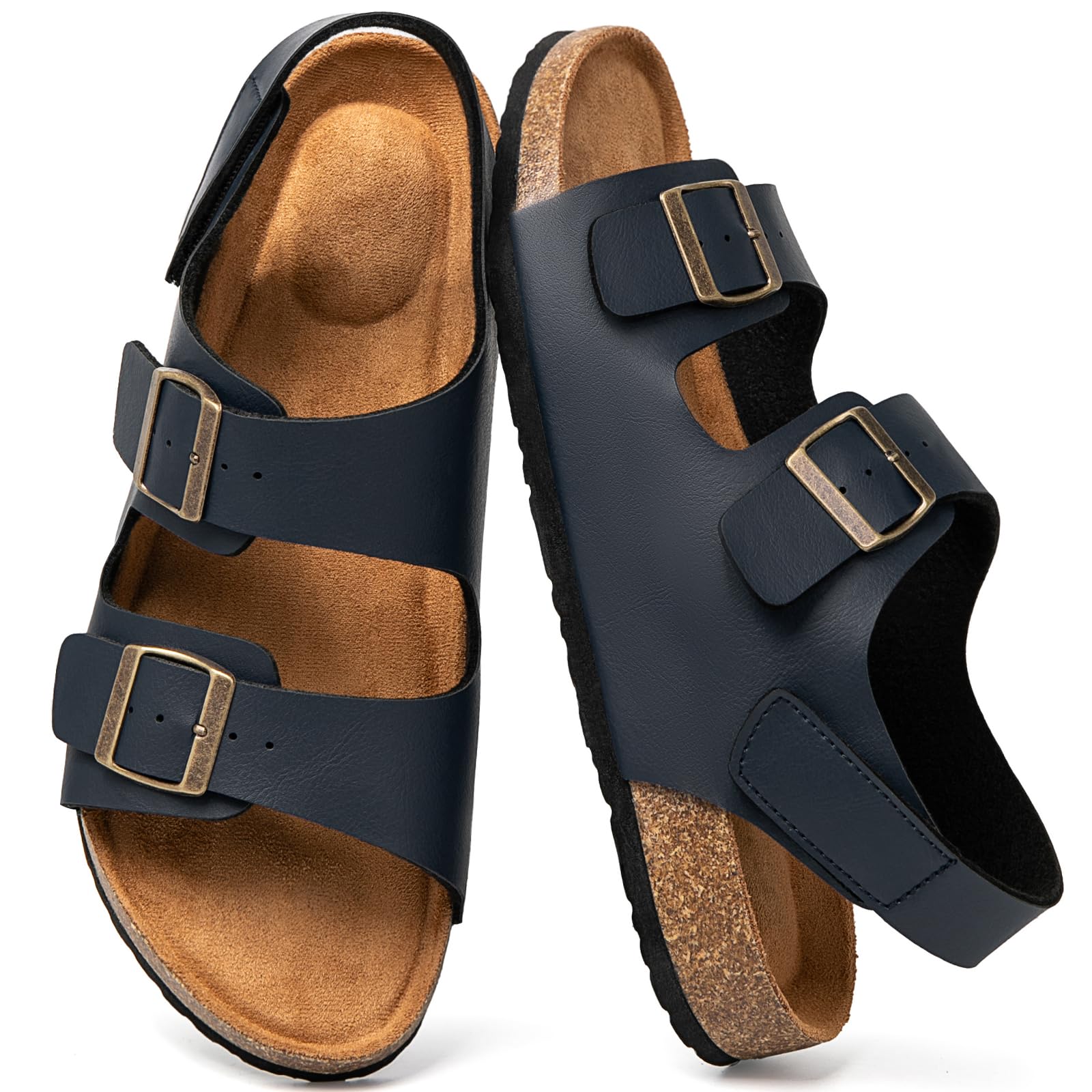 [STRDEOUT] ァッションサンダル レディース コルクサンダル ビルコフロー アリゾナ さんだる 皮 革 外履き アウトドア おしゃれ 歩きやすい スリッパ