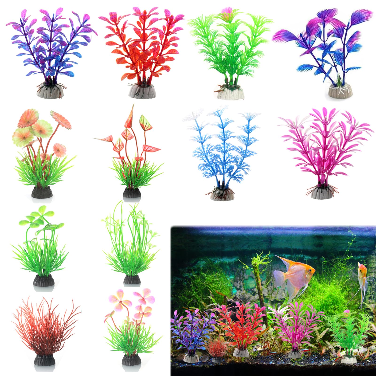 水草 人工 水槽用 水草セット (12本セット) メダカ ベタ 金魚 観賞魚 熱帯魚 隠れ家 水族館 ...