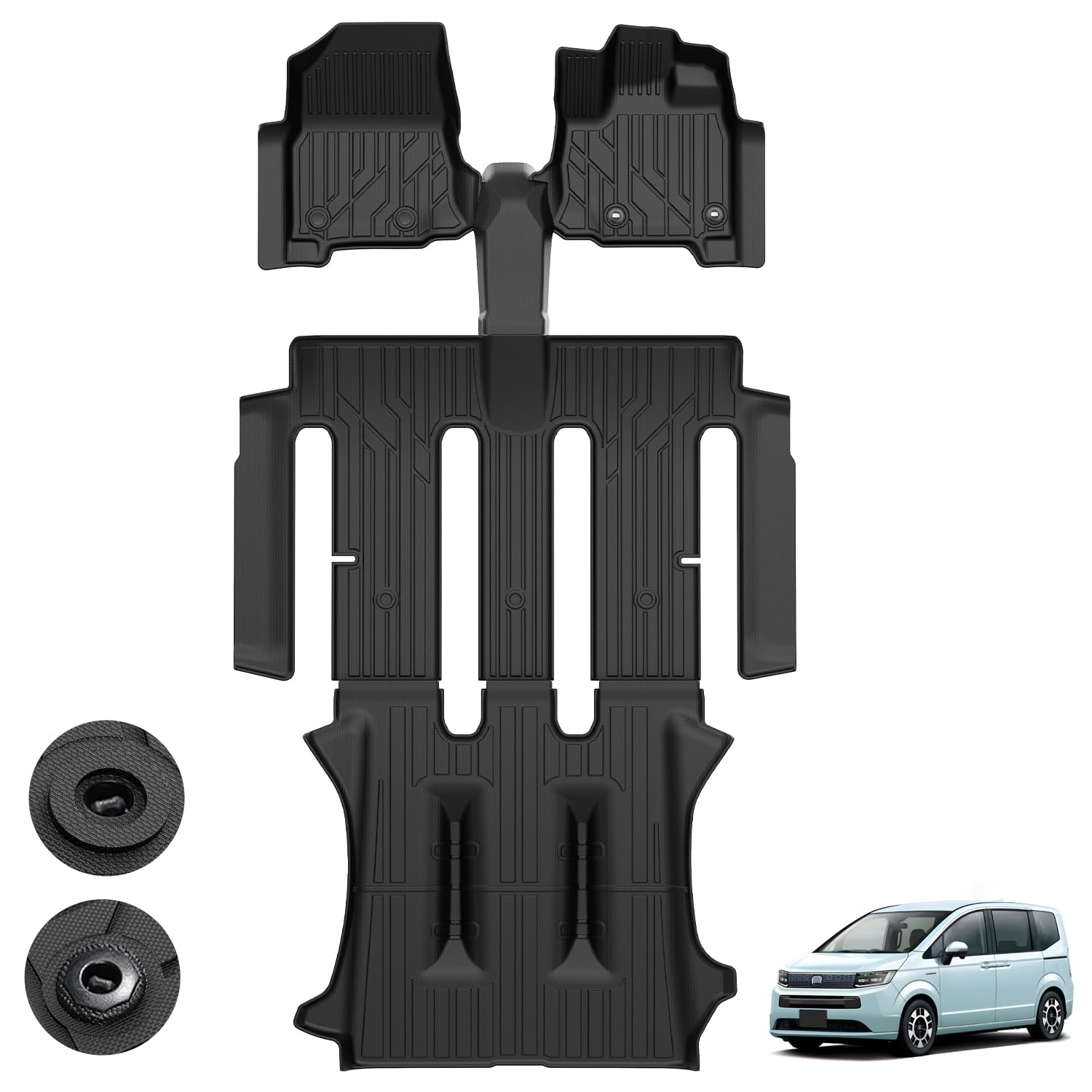 Kotesoto ホンダ 新型フリード GT系 6人乗り フロアマット FREED セカンドマット フリード GT トランクマット FREED AIR/AIRE...