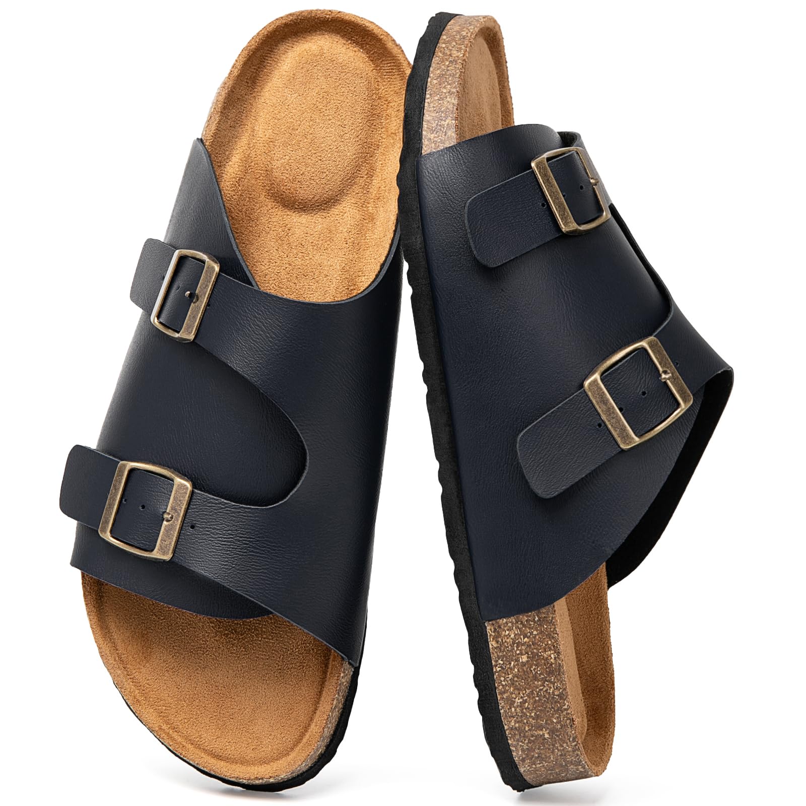[STRDEOUT] ァッションサンダル レディース コルクサンダル ビルコフロー アリゾナ さんだる 皮 革 歩きやすい スリッパ 外履き アウトドア おしゃれ