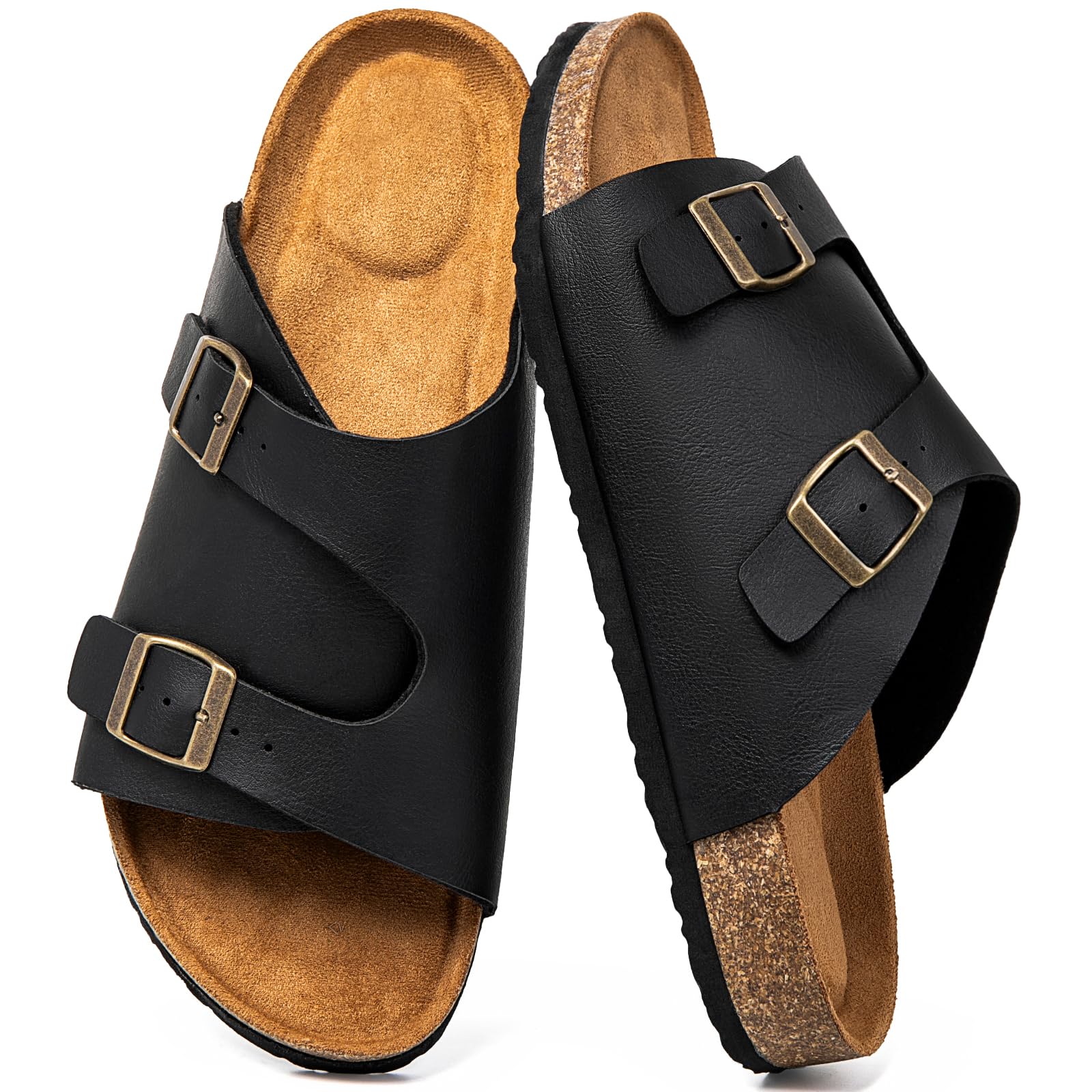 [STRDEOUT] ァッションサンダル レディース コルクサンダル ビルコフロー アリゾナ さんだる 皮 革 歩きやすい スリッパ 外履き アウトドア おしゃれ