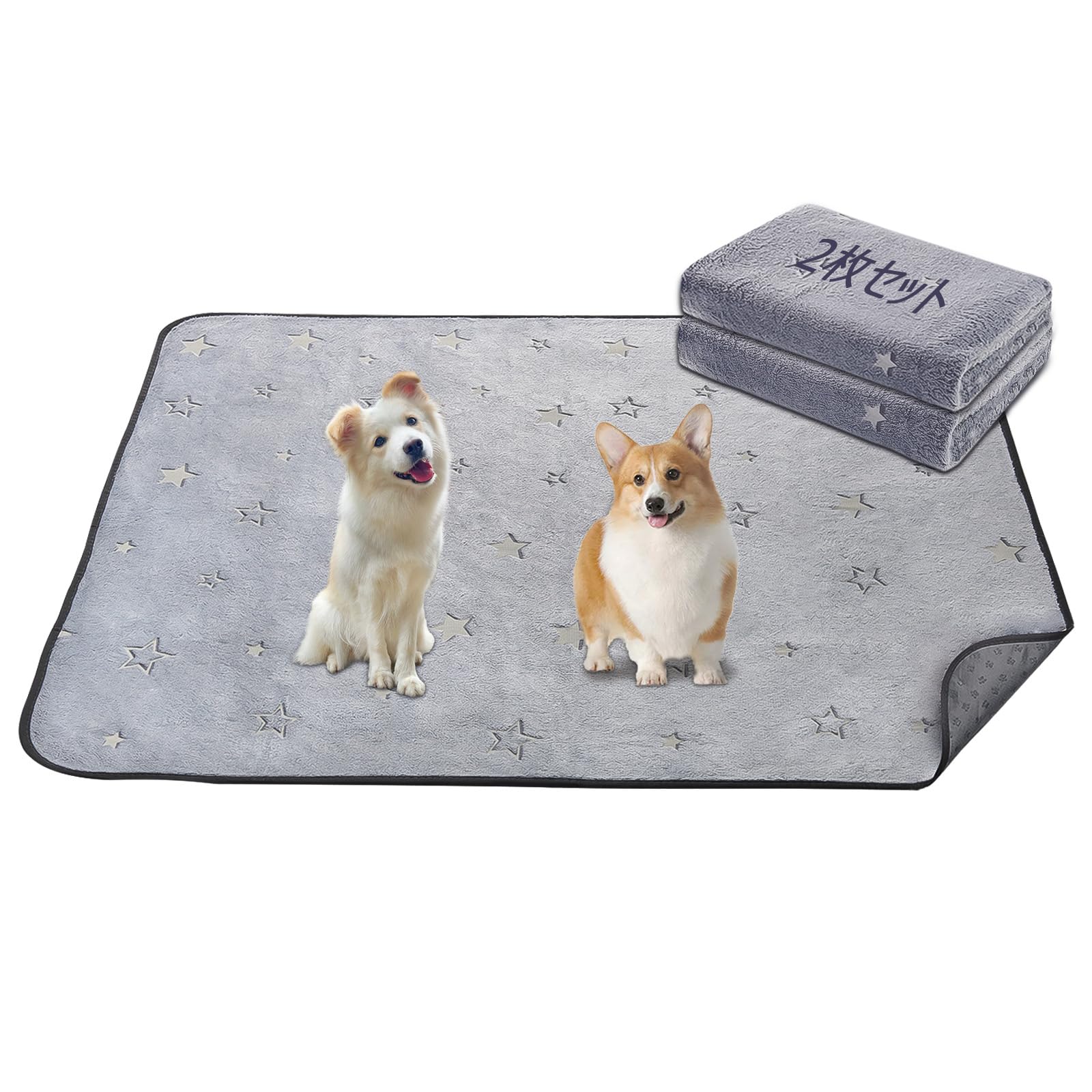 LOOBANI 洗えるペットシーツ 超吸水 ペットシーツ 洗える 滑り止め おしっこマット 速乾 ペットマット 防水 漏れ防止 洗濯機で丸洗い おしゃれなデザイン 消臭 介護 エコ 噛み耐性 抗菌加工 子犬とシニア犬のトイレトレーニング おしっこマット 犬