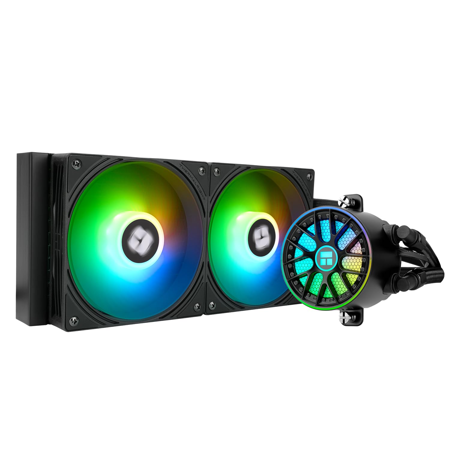 楽天VanVenusThermalright AQUA ELITE 240 V6 ARGB Black CPU リキッドクーラー、240 冷却列サイズ、2x120mm ウォーターラジエーター、AMD: AM4/AM5、Intel LGA115X/1200/2011/1700/