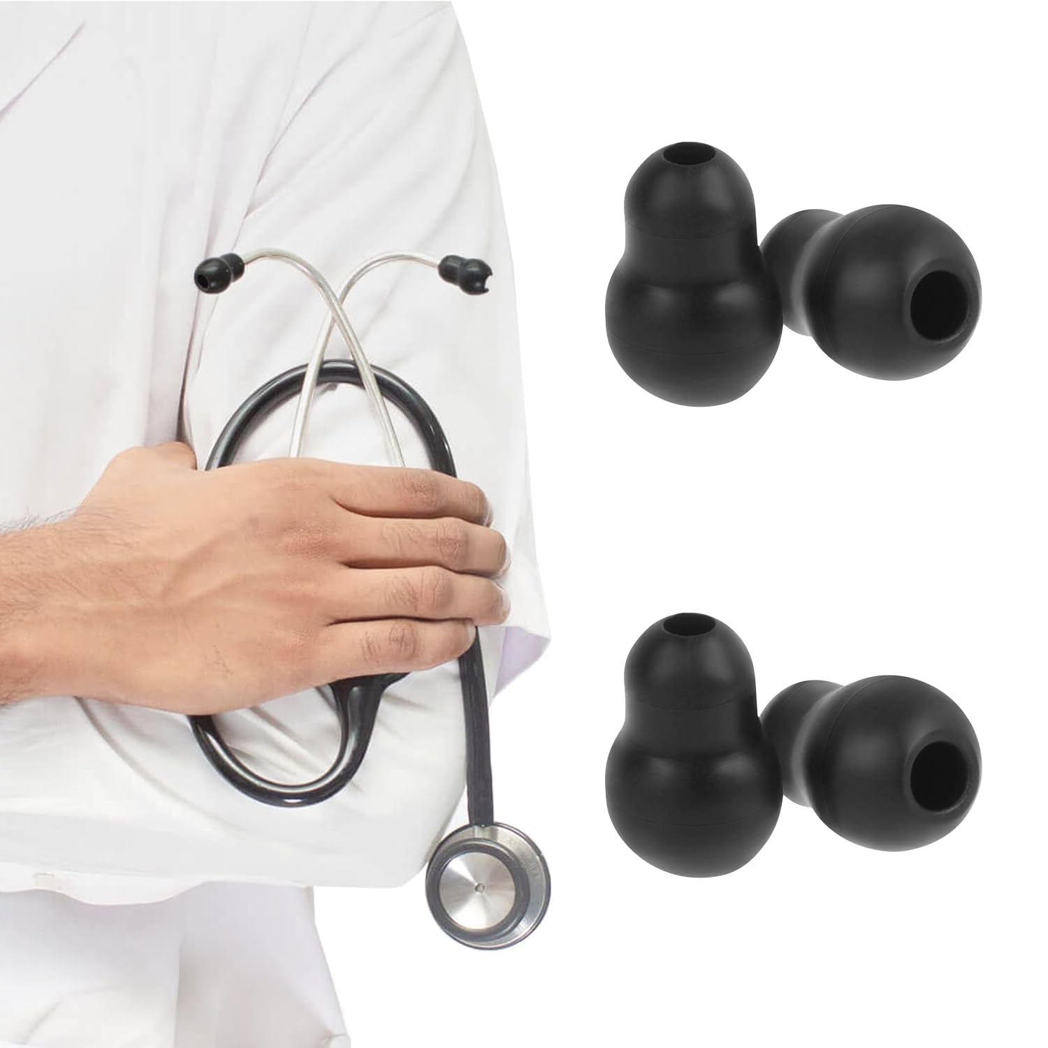 聴診器用 イヤーチップ 4個入り (2対) 聴診器 イヤーチップ 聴診器用 パーツ すべて聴診器サイズに対応..