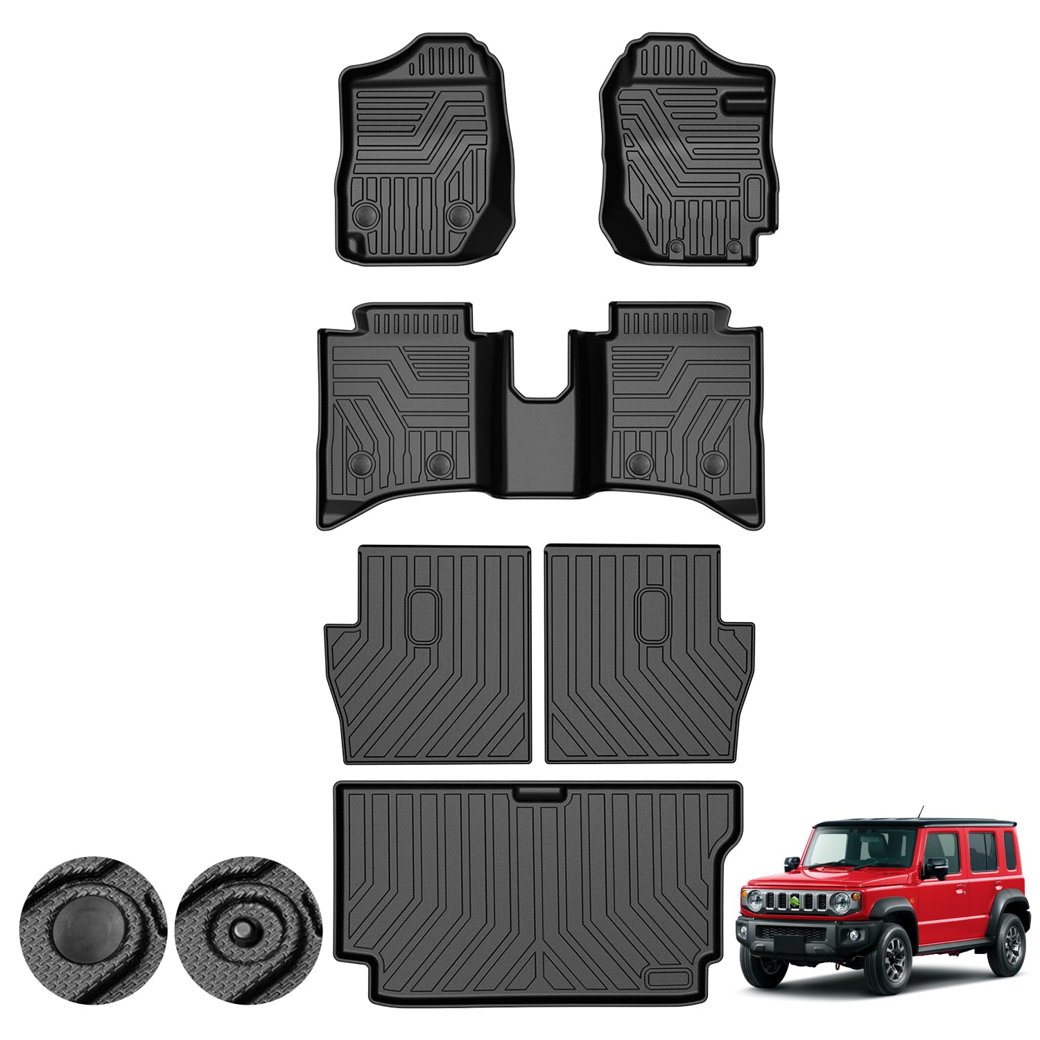 Kotesoto スズキ ジムニーノマド JC74W 5人乗り フロアマット 新型ジムニー セカンドマット Jimny JC74..