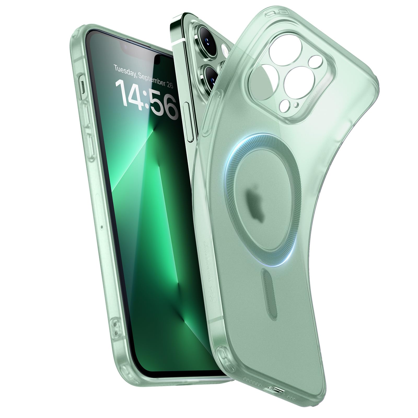 樂天商城 - 【薄型・軽量】ESR iPhone 13 Pro ケース 薄型 柔軟 MagSafe対応 軍用規格保護 いphone13pro ケース 黄変耐性 耐傷性 iPhone 13 Pro用磁気吸着スマホケース Zeroシリーズ グリーン