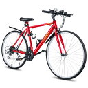Mixiu クロスバイク 自転車 シマノ変速機 21段変速ギア 700C 27インチ相当 軽量 高炭素鋼フレーム クロスバイク 空気入れ付き、前後泥除け完備 ワイヤーロック ライト 反射板 マウンテンバイク 男女兼用 通勤 通学 旅行 街乗り サイクリング