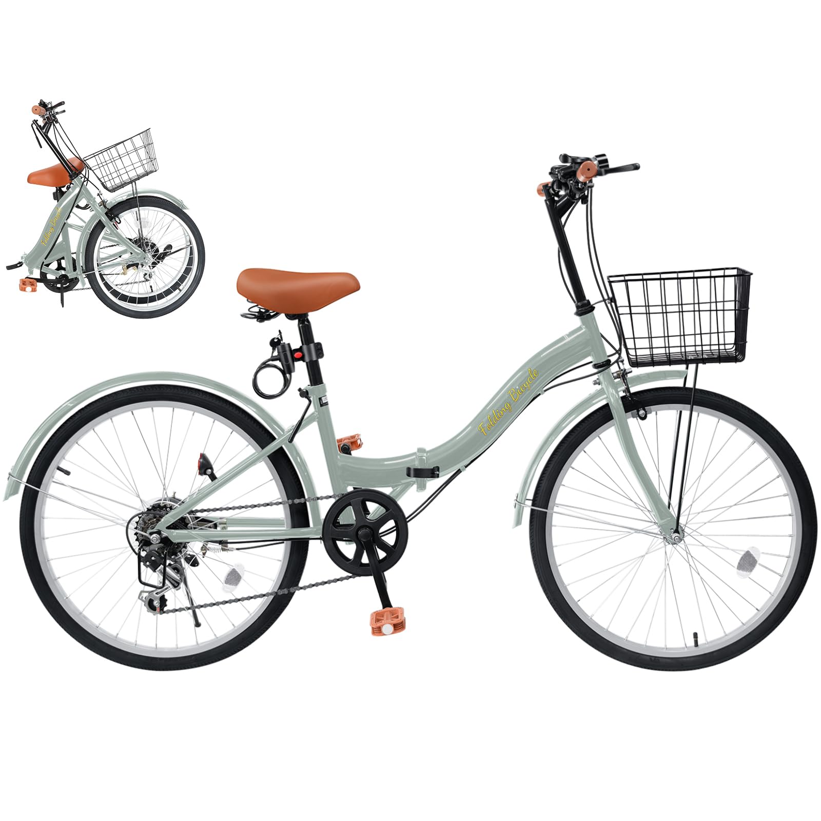 Mixiu 折りたたみ自転車 20インチ/24インチ 軽量 素早く折畳可能 シマノ 7段変速 折り畳み自転車 高炭..