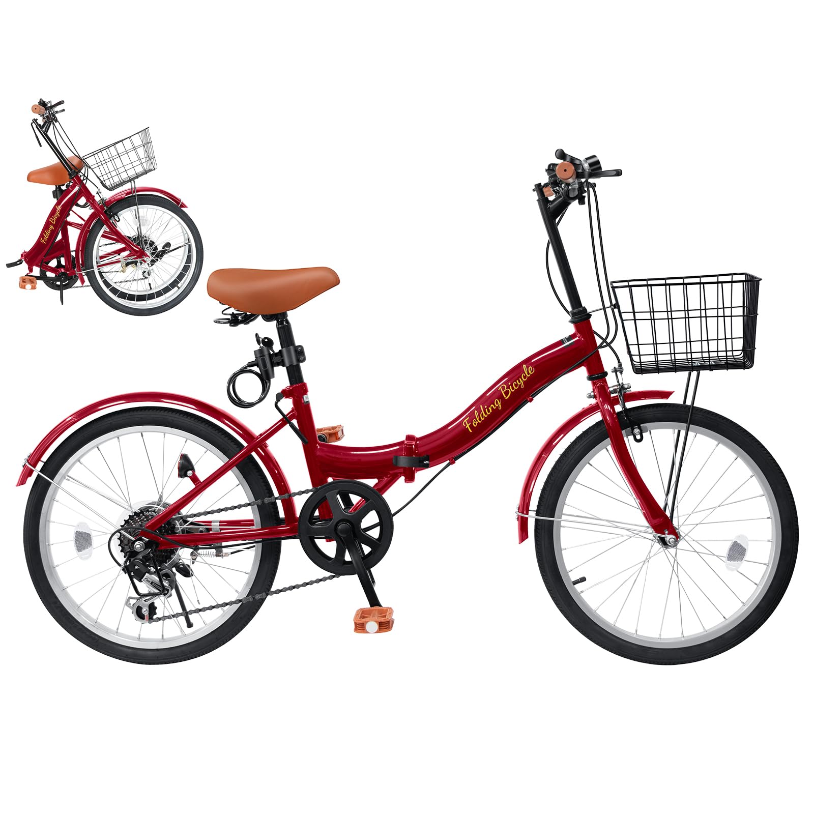 Mixiu 折りたたみ自転車 20インチ/24インチ 軽量 素早く折畳可能 シマノ 7段変速 折り畳み自転車 高炭..