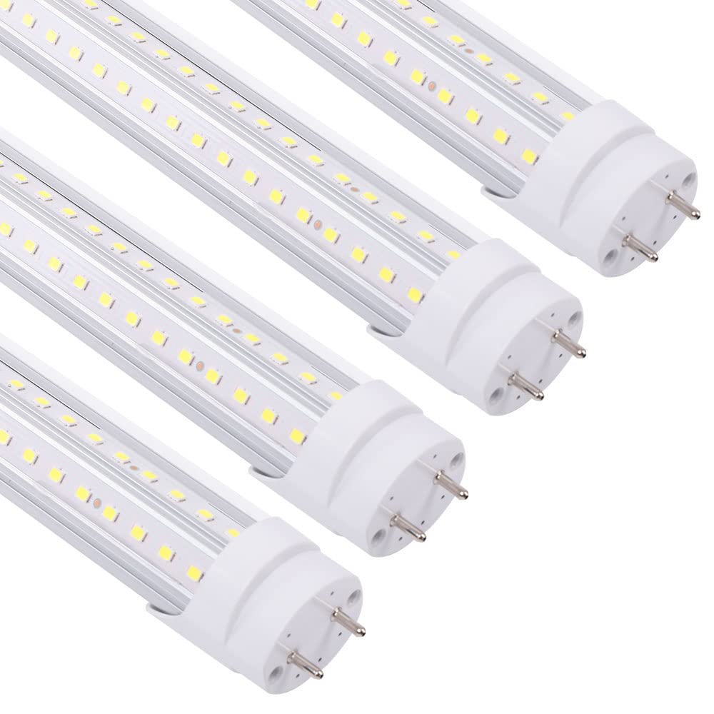 LED蛍光灯直管 超高輝度6000LM 省エネ36W 40W形*2相当 120cm 工場照明 PL保険済 (80w形 4本, 昼光色)