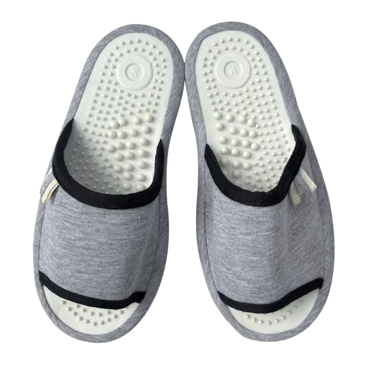 [Euyqs] 健康スリッパ 室内用 足ツボ 指圧 スリッパ (グレー, L)