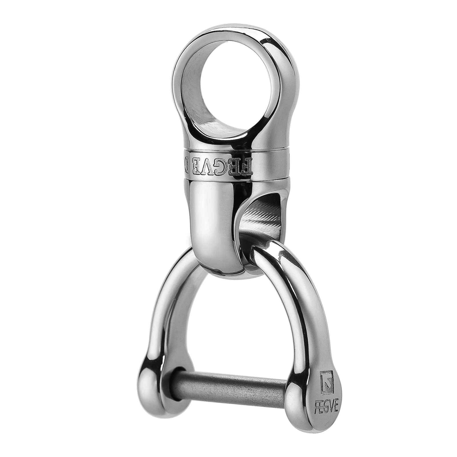 樂天商城 - [TISUR] キーリング チタン キーホルダー おしゃれ 車のスマートキーに 360°回転コネクタ ホビー DIY 素材 (艶あり/チタン コネクタ1個+ステンレス製 Dリング1個)