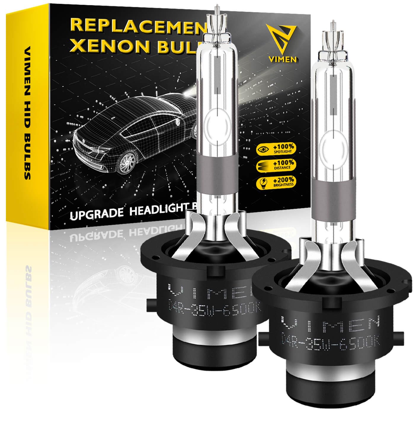 樂天商城 - VIMEN ヘッドライト D4R HIDバルブ 6500K 35W 純正交換用 車検対応 高輝度 HIDライト 12V車用 HID 電球 2本1セット