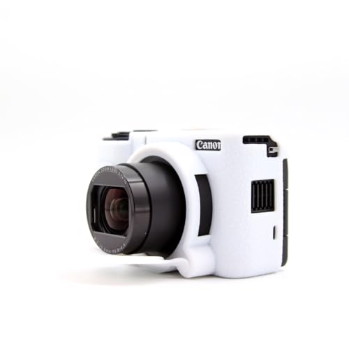 樂天商城 - VOVMOEYA Canon PowerShot V1ケース用カメラケース、Canon v1カメラシリコンケース、超薄型スクリーンプロテクター2枚、取り外し可能なレンズキャップ付き