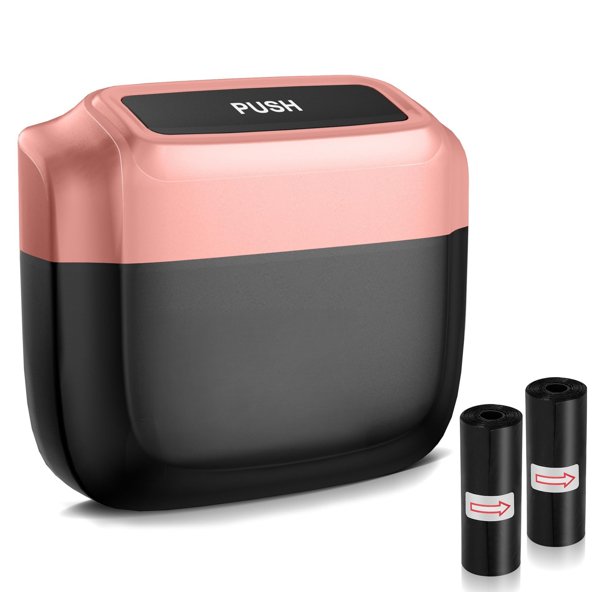 ZUKIDA 車用ゴミ箱 車用収納ケース 蓋付き車用ゴミ箱 内蔵収納ゴミ袋 漏れ防止車両用ゴミ箱 インテリア..